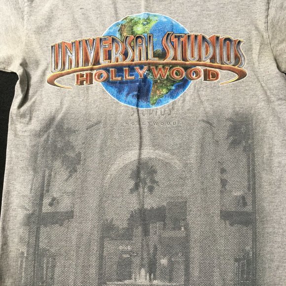 #FF Universal Studios Hollywood Shirt Mens Medium distress vintage double sided - Picture 6 of 9